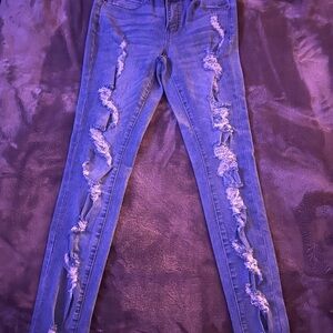 Almost Famous High Rise Ripped Denim Jean